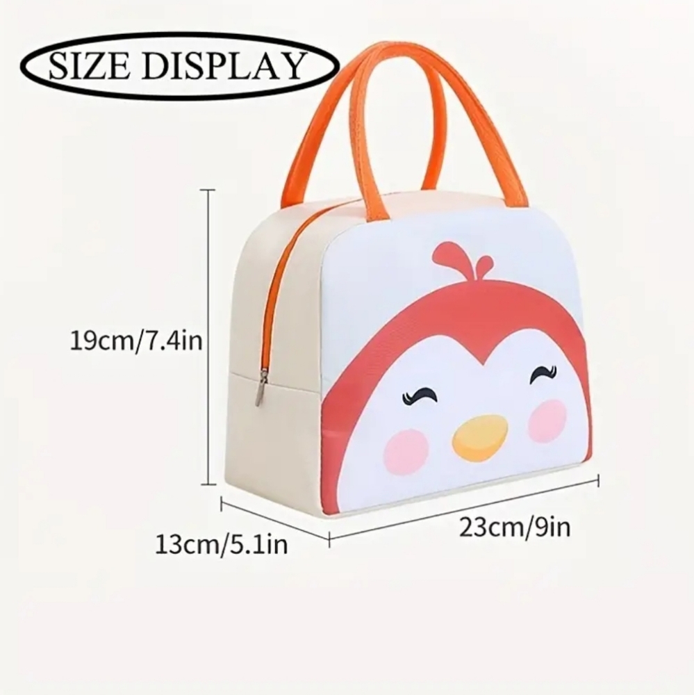 Cow Pink Kid's Lunchbag NIP Insulated Zipper - Picture 3 of 3